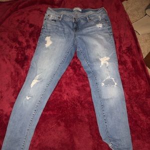 Torrid distressed plus size jeans
